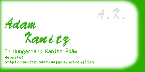 adam kanitz business card
